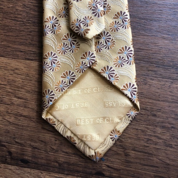 Robert Talbott Beat Of Class Gold Tie - Picture 6 of 8